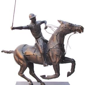 Jogando polo - 100 x 120 x 45cm - Bronze - 1982