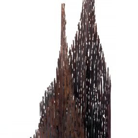 Catedral - 218 x 90 x 75 cm - Oxidado, aço corten desenhado a fogo