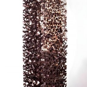 Totem coral - 200 x 55 x 55 cm - aço inox espelhado desenhado a fogo