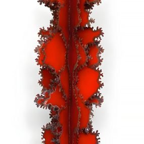 Totem crespo - 205 x 50 x 50 cm - aço corten desenhado a fogo