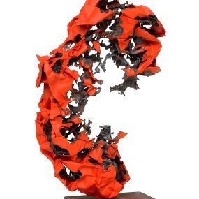 Corrosão vermelha - 78 x 43 x 15 cm - Aço